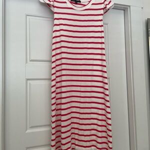Gibsonlook red and white stripe dress